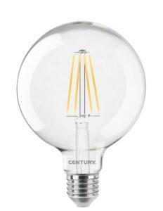 CEN ING95-082727 LED FILAMENT GLOBE 95mm ČIRÁ 8W E27 2700K IP20 - CENTURY