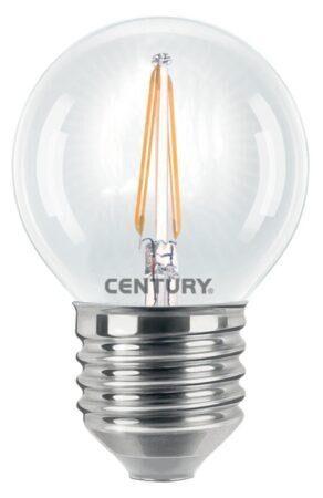 CEN INH1G-022727 LED FILAMENT MINI GLOBE ČIRÁ 2W E27 2700K 245Lm 360d 45x72mm IP20  - CENTURY