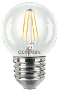 CEN INH1G-042727 LED FILAMENT MINI GLOBE ČIRÁ 4W E27 2700K 470Lm 360d 45x72mm IP20 - CENTURY