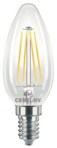 CEN INM1-041427 LED FILAMENT SVÍČKA ČIRÁ 4W E14 2700K 470Lm 360d 35x98mm IP20  - CENTURY