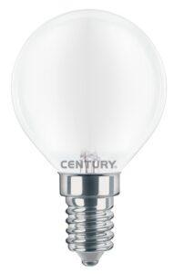 CEN INSH1G-041430 LED FILAMENT MINI GLOBE SATEN 4W E14 3000K 470Lm 360d 45x80mm IP20  - CENTURY