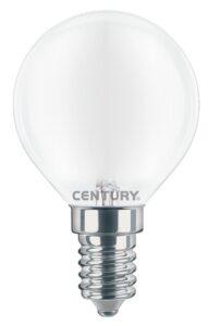 CEN INSH1G-061460 LED FILAMENT MINI GLOBE SATEN 6W E14 6000K 806Lm 360d 45x80mm IP20  - CENTURY