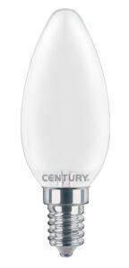 CEN INSM1-061430 LED FILAMENT SVÍČKA SATÉN 6W E14 3000K 806Lm 360d 35x97mm IP20  - CENTURY