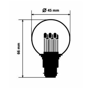 DLED LB22W DecoLED LED žárovka - teple bílá