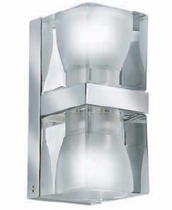 FAB D28D0200 Nástěnné svítidlo Cubetto křišťálové sklo 2x60W G9 230V chrom - FABBIAN