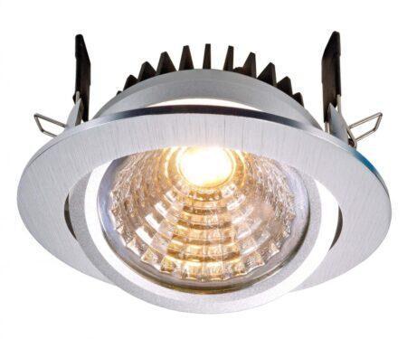 IMPR 565070 Kapego COB Downlight výklopný 12W 3000K hliník kartáčovaný 350m - LIGHT IMPRESSIONS