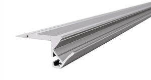 IMPR 970503 AKCE Reprofil schodišťový profil AL-01-10 stříbrná elox 2000 mm - LIGHT IMPRESSIONS