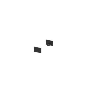 LA 1000477 Koncové kryty na GRAZIA 10 profil k montáži na stěnu plochý 2 kusy ploché provedení černé - BIG WHITE (SLV)