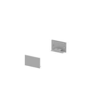 LA 1000559 Koncové kryty na GRAZIA 20 profil k montáži na stěnu plochý 2 kusy ploché provedení hliník - BIG WHITE (SLV)