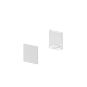 LA 1000563 Koncové kryty na GRAZIA 20 profil k montáži na stěnu plochý 2 kusy vysoké provedení bílé - BIG WHITE (SLV)