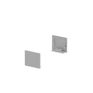 LA 1000565 Koncové kryty na GRAZIA 20 profil k montáži na stěnu standard 2 kusy ploché provedení hliník - BIG WHITE (SLV)