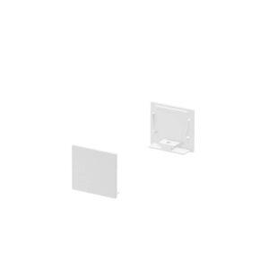 LA 1000566 Koncové kryty na GRAZIA 20 profil k montáži na stěnu standard 2 kusy ploché provedení bílé - BIG WHITE (SLV)