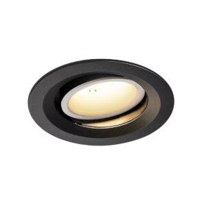 LA 1003578 NUMINOS® MOVE DL M vnitřní LED zápustné stropní svítidlo černá/bílá 3000 K 20° otočné a výkyvné - BIG WHITE (SLV)