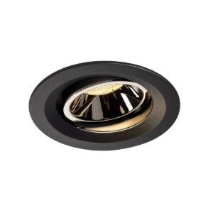 LA 1003582 NUMINOS® MOVE DL M vnitřní LED zápustné stropní svítidlo černá/chrom 3000 K 40° otočné a výkyvné - BIG WHITE (SLV)