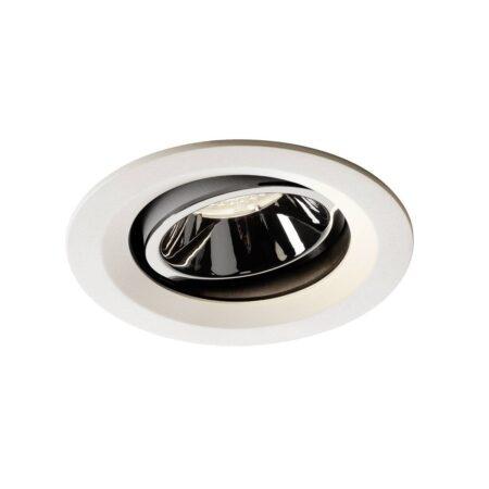 LA 1003615 NUMINOS® MOVE DL M vnitřní LED zápustné stropní svítidlo bílá/chrom 4000 K 20° otočné a výkyvné - BIG WHITE (SLV)