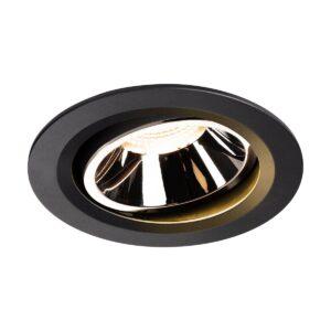 LA 1003630 NUMINOS® MOVE DL L vnitřní LED zápustné stropní svítidlo černá/chrom 2700 K 40° otočné a výkyvné - BIG WHITE (SLV)