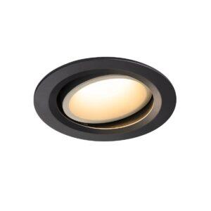 LA 1003656 NUMINOS® MOVE DL L vnitřní LED zápustné stropní svítidlo černá/bílá 3000 K 55° otočné a výkyvné - BIG WHITE (SLV)