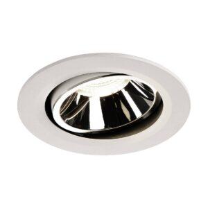 LA 1003687 NUMINOS® MOVE DL L vnitřní LED zápustné stropní svítidlo bílá/chrom 4000 K 20° otočné a výkyvné - BIG WHITE (SLV)