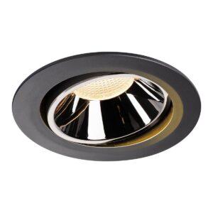 LA 1003699 NUMINOS® MOVE DL XL vnitřní LED zápustné stropní svítidlo černá/chrom 2700 K 20° otočné a výkyvné - BIG WHITE (SLV)