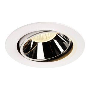 LA 1003738 NUMINOS® MOVE DL XL vnitřní LED zápustné stropní svítidlo bílá/chrom 3000 K 40° otočné a výkyvné - BIG WHITE (SLV)
