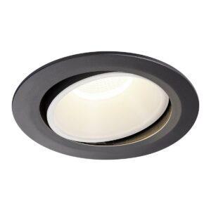 LA 1003749 NUMINOS® MOVE DL XL vnitřní LED zápustné stropní svítidlo černá/bílá 4000 K 40° otočné a výkyvné - BIG WHITE (SLV)