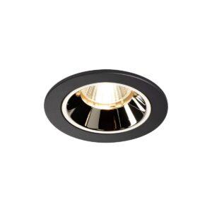 LA 1003774 NUMINOS® DL S vnitřní LED zápustné stropní svítidlo černá/chrom 2700 K 40° včetně listových pružin - BIG WHITE (SLV)