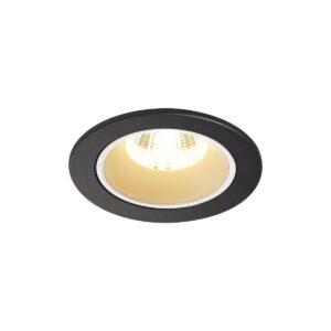 LA 1003797 NUMINOS® DL S vnitřní LED zápustné stropní svítidlo černá/bílá 3000 K 40° včetně listových pružin - BIG WHITE (SLV)