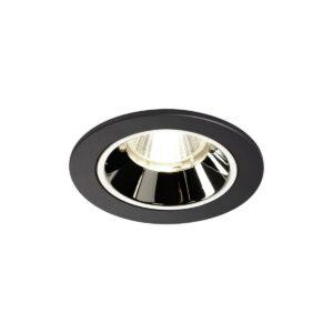 LA 1003819 NUMINOS® DL S vnitřní LED zápustné stropní svítidlo černá/chrom 4000 K 20° včetně listových pružin - BIG WHITE (SLV)