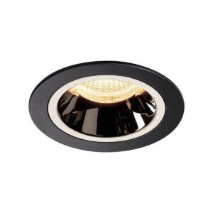 LA 1003846 NUMINOS® DL M vnitřní LED zápustné stropní svítidlo černá/chrom 2700 K 40° včetně listových pružin - BIG WHITE (SLV)