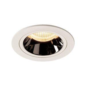 LA 1003855 NUMINOS® DL M vnitřní LED zápustné stropní svítidlo bílá/chrom 2700 K 20° včetně listových pružin - BIG WHITE (SLV)