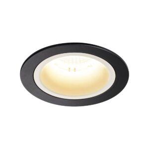 LA 1003866 NUMINOS® DL M vnitřní LED zápustné stropní svítidlo černá/bílá 3000 K 20° včetně listových pružin - BIG WHITE (SLV)