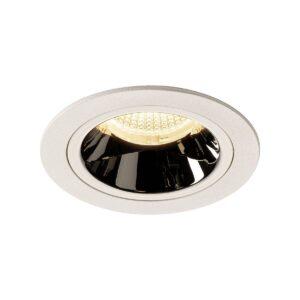 LA 1003879 NUMINOS® DL M vnitřní LED zápustné stropní svítidlo bílá/chrom 3000 K 20° včetně listových pružin - BIG WHITE (SLV)