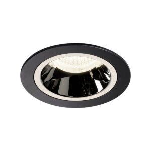 LA 1003891 NUMINOS® DL M vnitřní LED zápustné stropní svítidlo černá/chrom 4000 K 20° včetně listových pružin - BIG WHITE (SLV)
