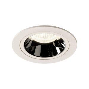 LA 1003903 NUMINOS® DL M vnitřní LED zápustné stropní svítidlo bílá/chrom 4000 K 20° včetně listových pružin - BIG WHITE (SLV)