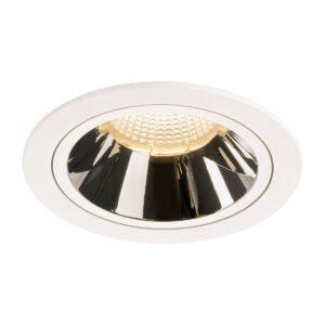 LA 1003930 NUMINOS® DL L vnitřní LED zápustné stropní svítidlo bílá/chrom 2700 K 40° - BIG WHITE (SLV)