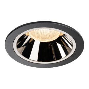 LA 1003987 NUMINOS® DL XL vnitřní LED zápustné stropní svítidlo černá/chrom 2700 K 20° - BIG WHITE (SLV)