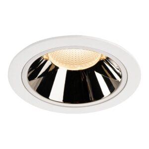 LA 1004002 NUMINOS® DL XL vnitřní LED zápustné stropní svítidlo bílá/chrom 2700 K 40° - BIG WHITE (SLV)