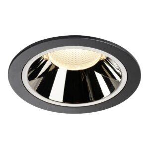 LA 1004011 NUMINOS® DL XL vnitřní LED zápustné stropní svítidlo černá/chrom 3000 K 20° - BIG WHITE (SLV)