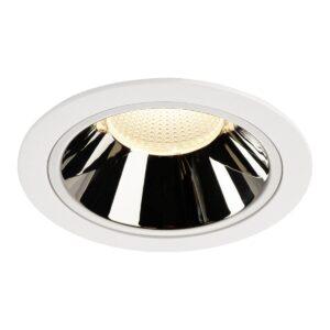 LA 1004023 NUMINOS® DL XL vnitřní LED zápustné stropní svítidlo bílá/chrom 3000 K 20° - BIG WHITE (SLV)