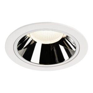 LA 1004047 NUMINOS® DL XL vnitřní LED zápustné stropní svítidlo bílá/chrom 4000 K 20° - BIG WHITE (SLV)