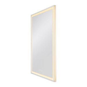 LA 1004730 TRUKKO nástěnné osvětlené zrcadlo hranaté defog alu - BIG WHITE (SLV)