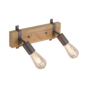 LD 13472-79 SLAT Stropní svítidlo v rustikálním designu s nastavitelnými spoty ze dřeva a kovu - LEUCHTEN DIREKT / JUST LIGHT