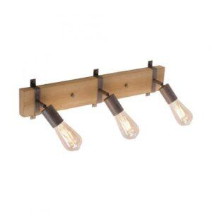 LD 13473-79 SLAT Stropní svítidlo z kovu a dřeva se třemi spoty v rustikálním designu - LEUCHTEN DIREKT / JUST LIGHT