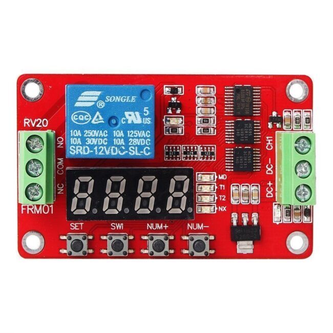 Modul časového zpoždění s relé a LED displejem DC 12V