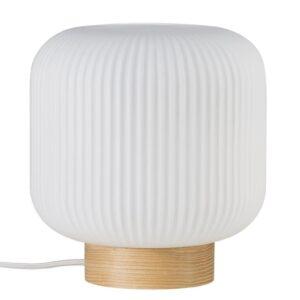 NOR 48915001 Stolní lampa Milford 40W E27 dřevo opál - NORDLUX