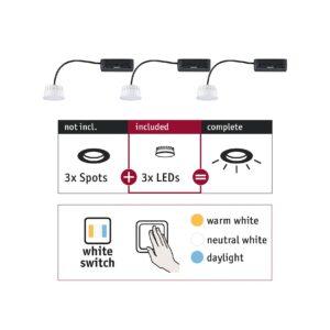 P 92478 Žárovky Choose LED-Modul Coin WhiteSwitch 3x6