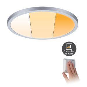 P 92992 LED vestavné svítidlo Areo VariFit IP44 kruhové 230mm 16W matný chrom WarmDim 3-krokové-stmívatelné - PAULMANN