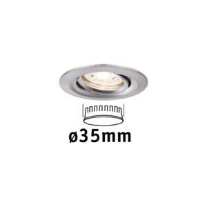 P 94294 LED vestavné svítidlo Nova mini výklopné 1x4W 2.700K kov kartáčovaný 230V - PAULMANN