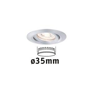 P 94296 LED vestavné svítidlo Nova mini výklopné 1x4W 2.700K hliník broušený 230V - PAULMANN