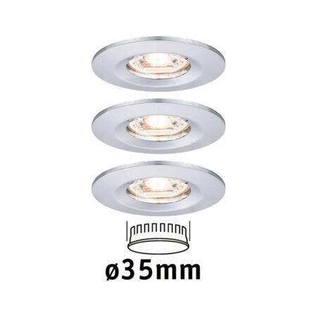 P 94303 LED vestavné svítidlo Nova mini nevýklopné IP44 3x4W 2.700K chrom 230V - PAULMANN